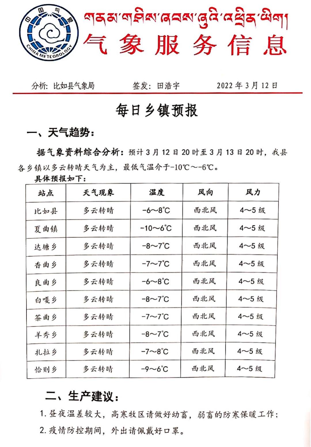 包家能岸村民委员会天气预报更新通知